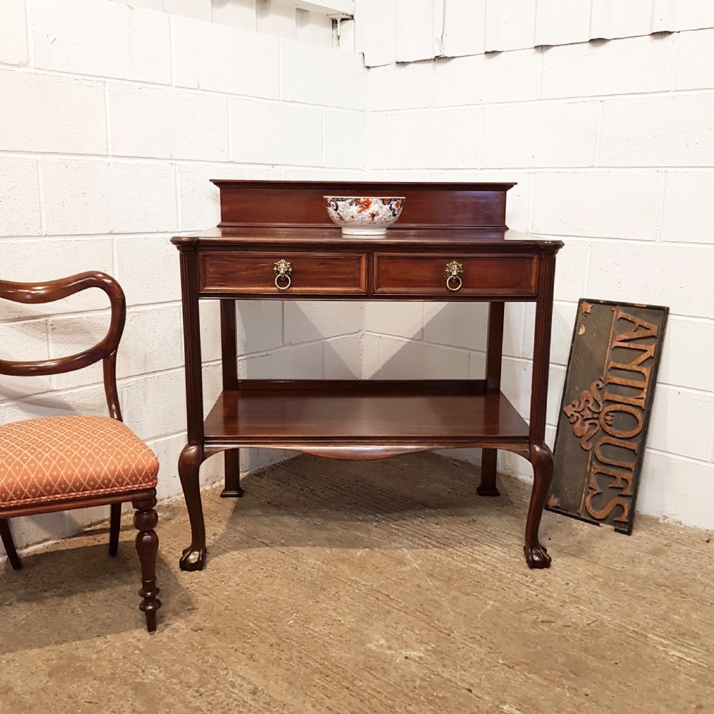 antique edwardian mahogany serving console table by maple co c1900