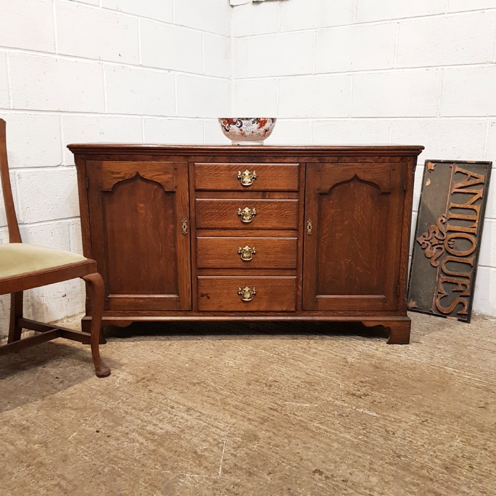 antique early 19th century small oak dresser base c181020