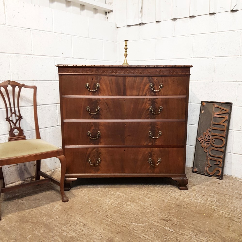 antique edwardian mahogany chest of drawers by waring gillows c1900