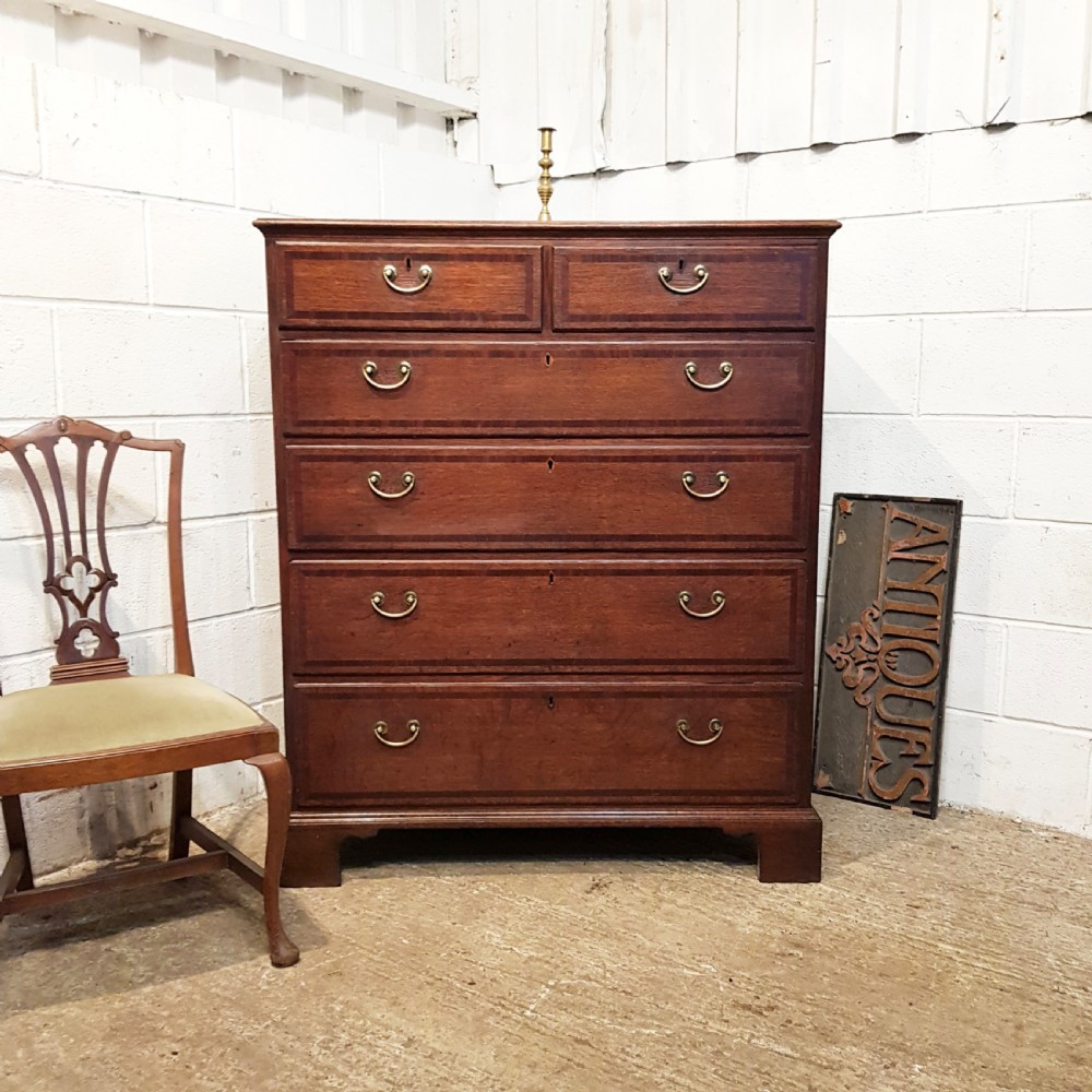 antique 18th century oak mahogany chest of drawers c1780