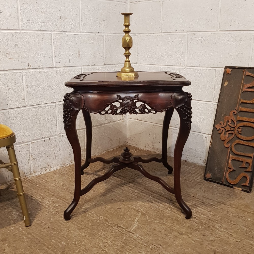 an antique chinese rosewood occasional table c1880