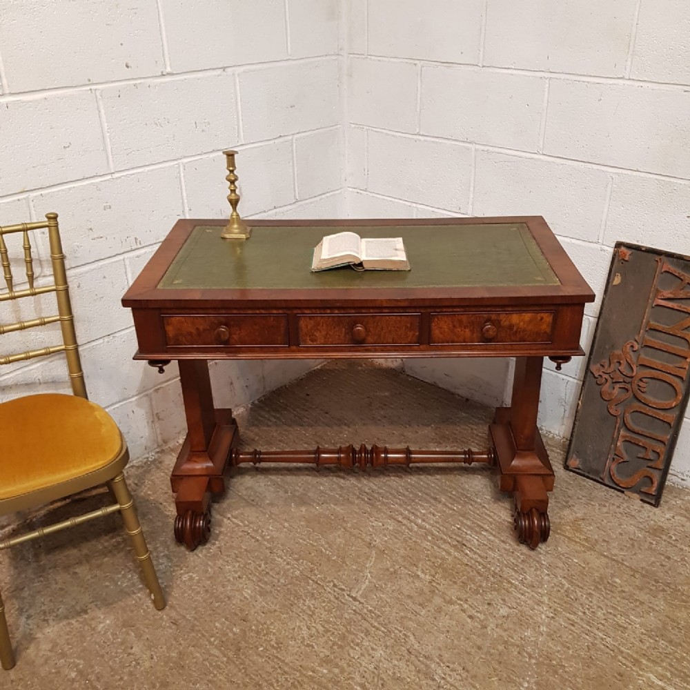 an antique early victorian walnut writing table c1850