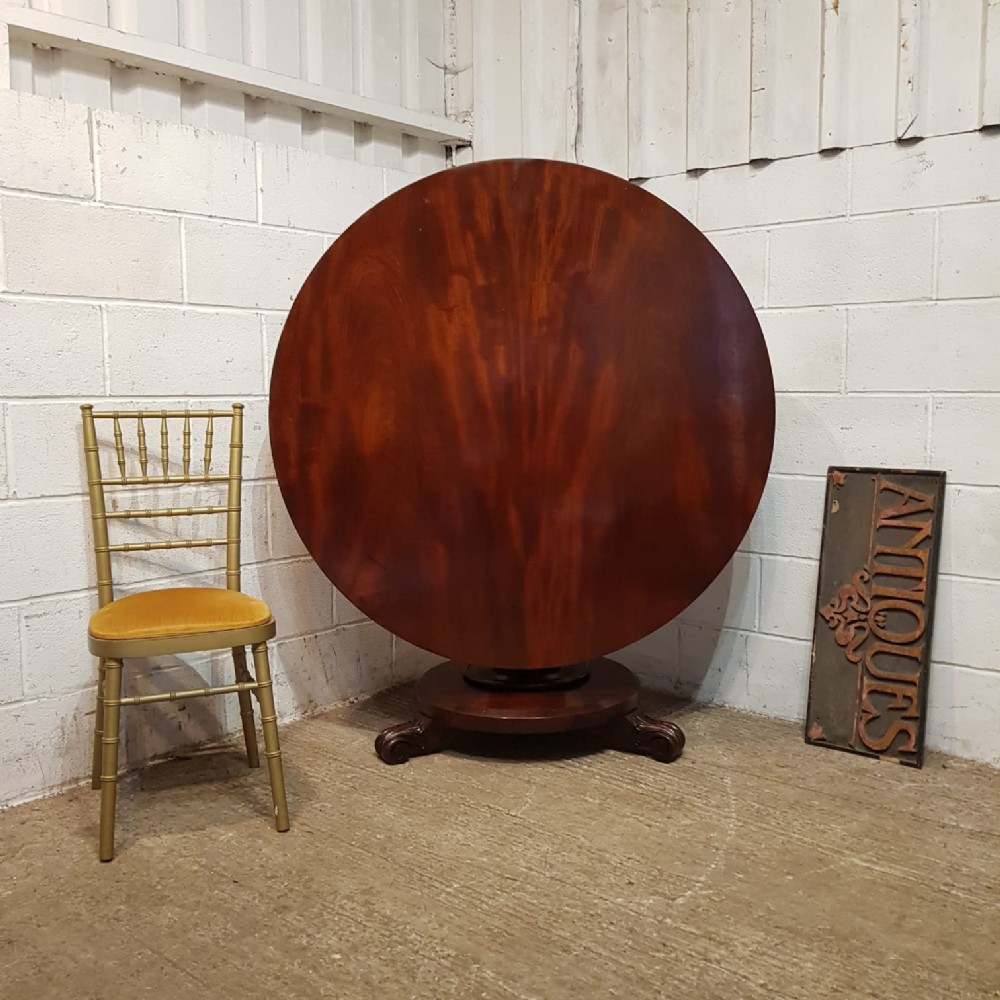 an antique circular william 4th tip top dining table c1830