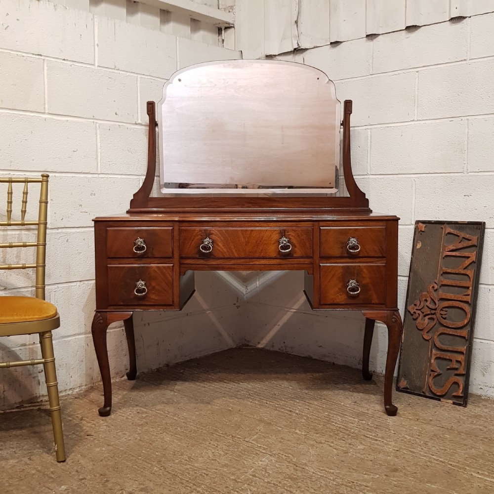 an antique mahogany dressing table c1920