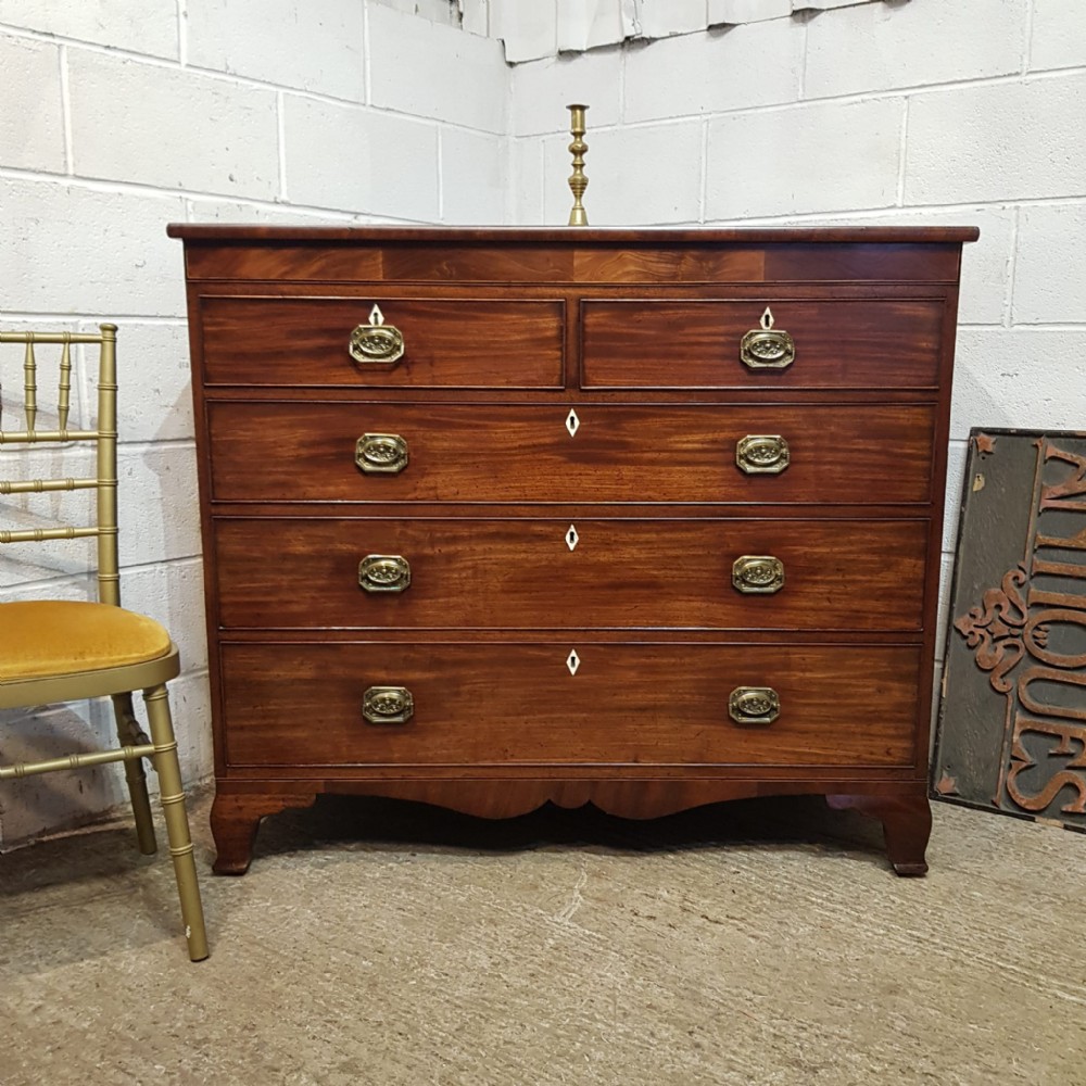 A GEORGE 3RD MAHOGANY FOUR HEIGHT CHEST OF DRAWERS C1780 a george 3rd mahogany four height chest of drawers c1780