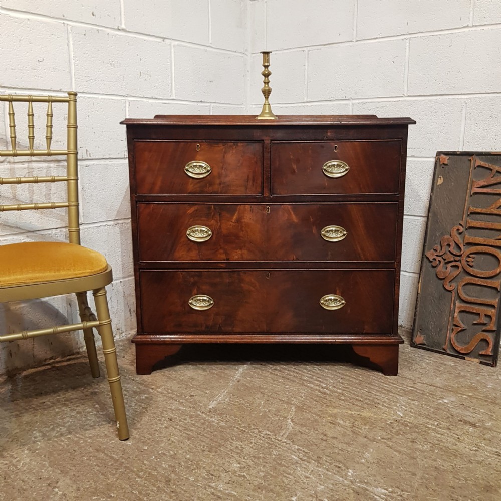 A 3 HEIGHT MAHOGANY CHEST OF DRAWERS C1920 a 3 height mahogany chest of drawers c1920