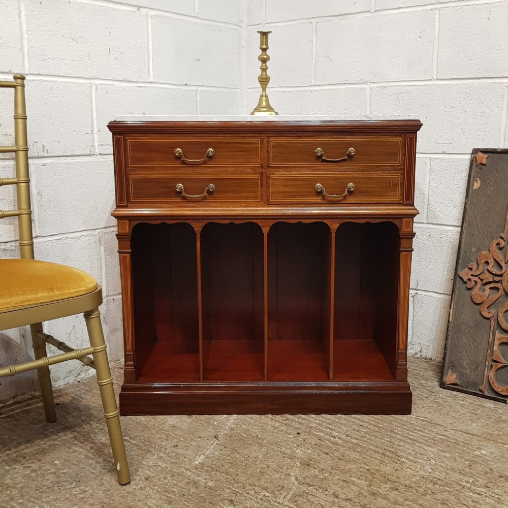 AN EDWARDIAN MAHOGANY SIDE CABINET BY COLLINSON LOCK LONDON C1900 an edwardian mahogany side cabinet by collinson lock london c1900
