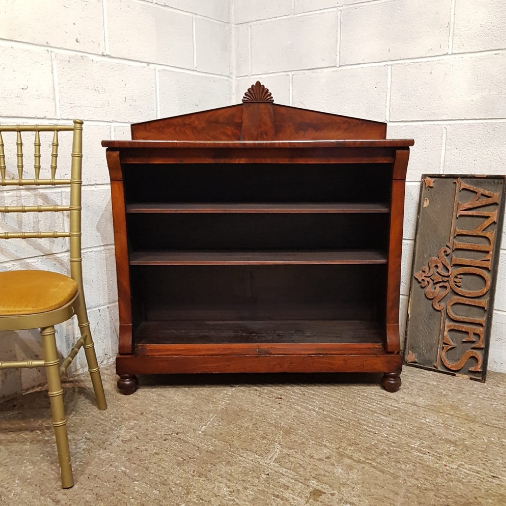 a mahogany william 4th open bookcase c1830