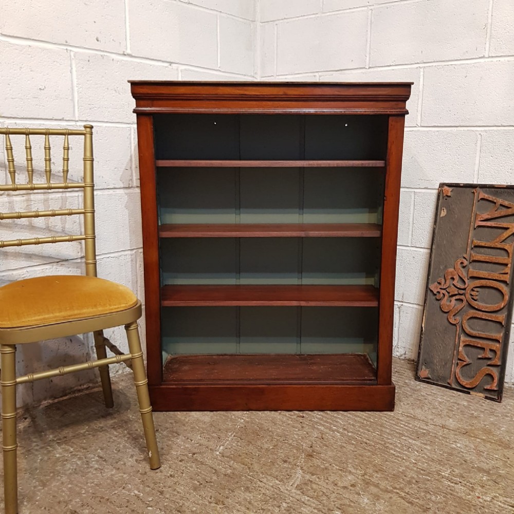 a small victorian mahogany open bookcase c1880