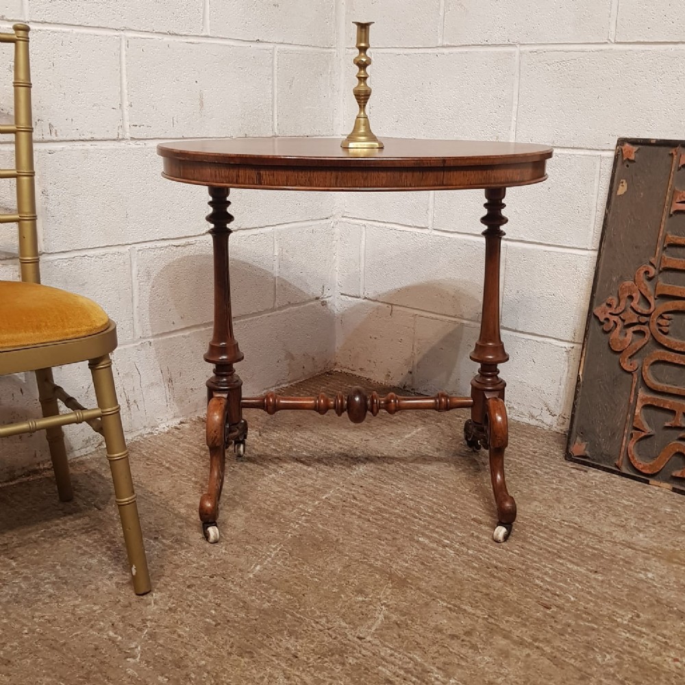 a victorian walnut oval occasional table c1880