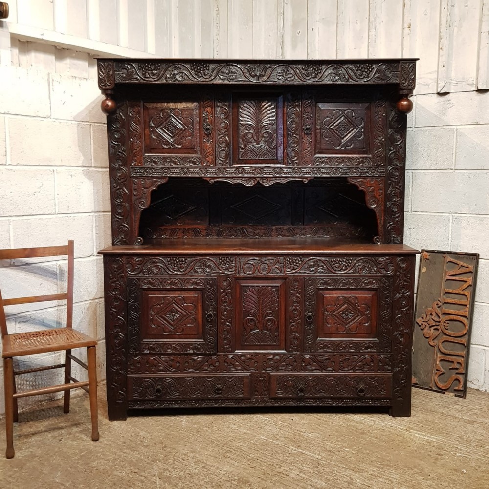 an original oak court cupboard c1660 c1700
