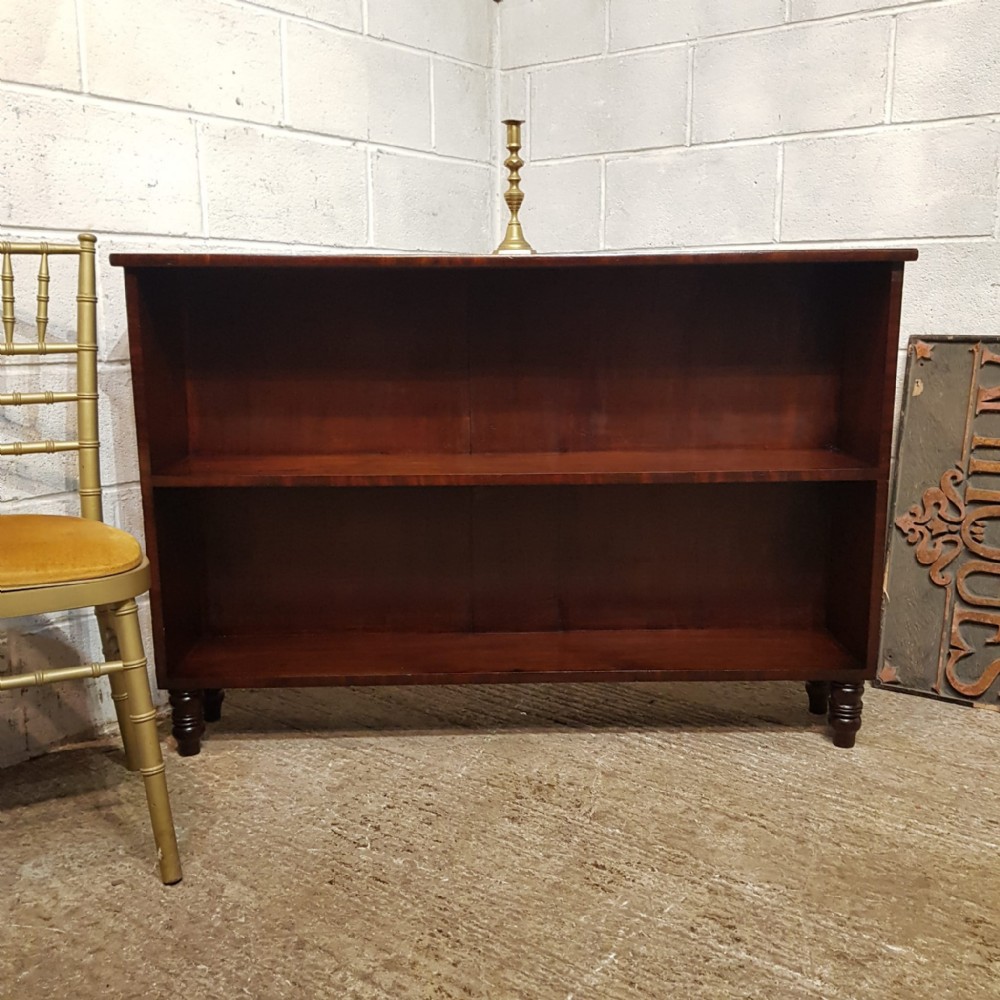 a victorian mahogany open bookcase c1890