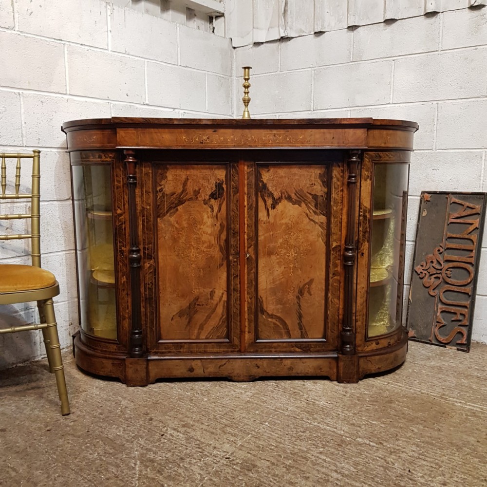 an antique victorian walnut credenza c1880