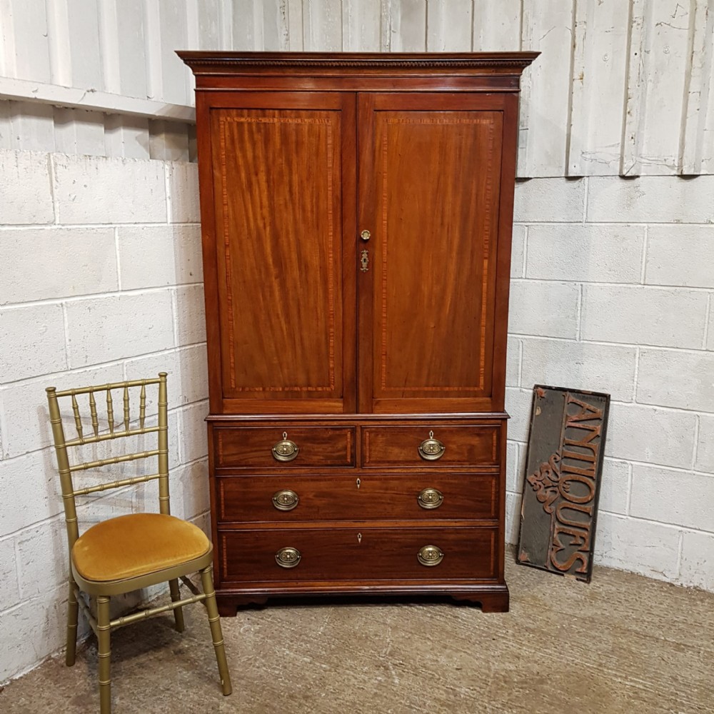 a late victorian regency style clothes press c1890