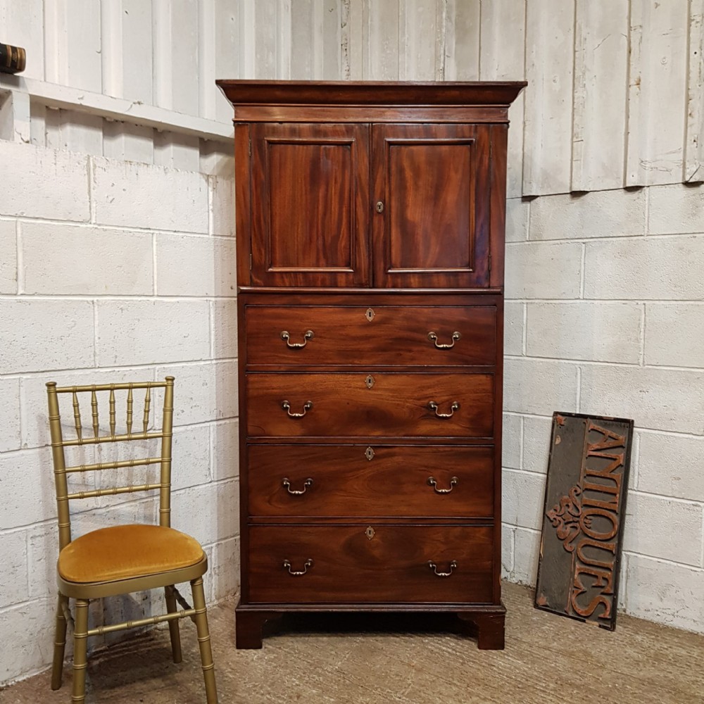 a victorian mahogany small lined press c1860