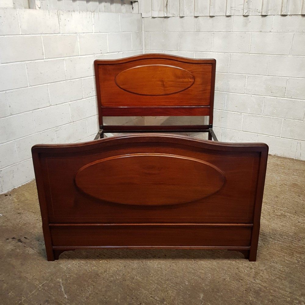 a double mahogany edwardian bedstead c1900