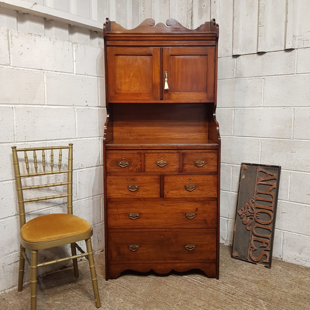 a late victorian mahogany gentleman's dressing chest c1890