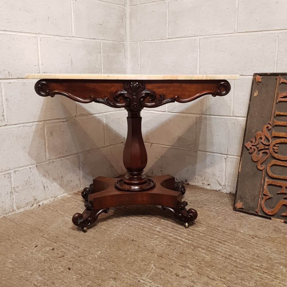 a william 4th mahogany marble topped console side table c1830