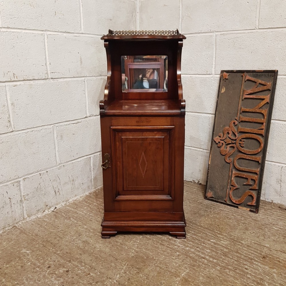 a late victorian mahogany bedside cabinet c1900
