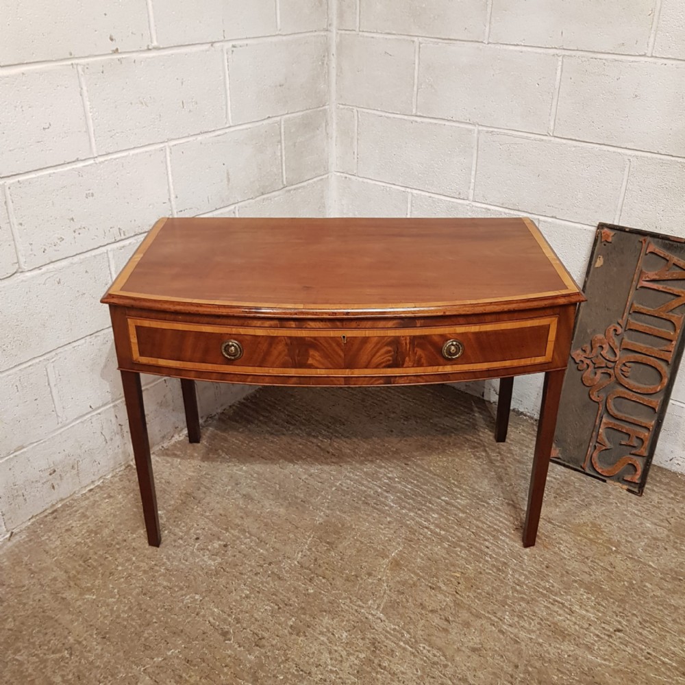a regency mahogany bow fronted side table c1810