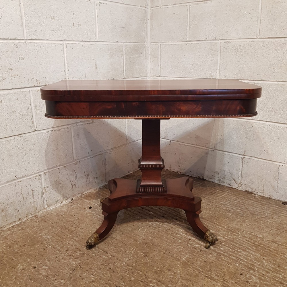 a regency mahogany fold over side table c1820