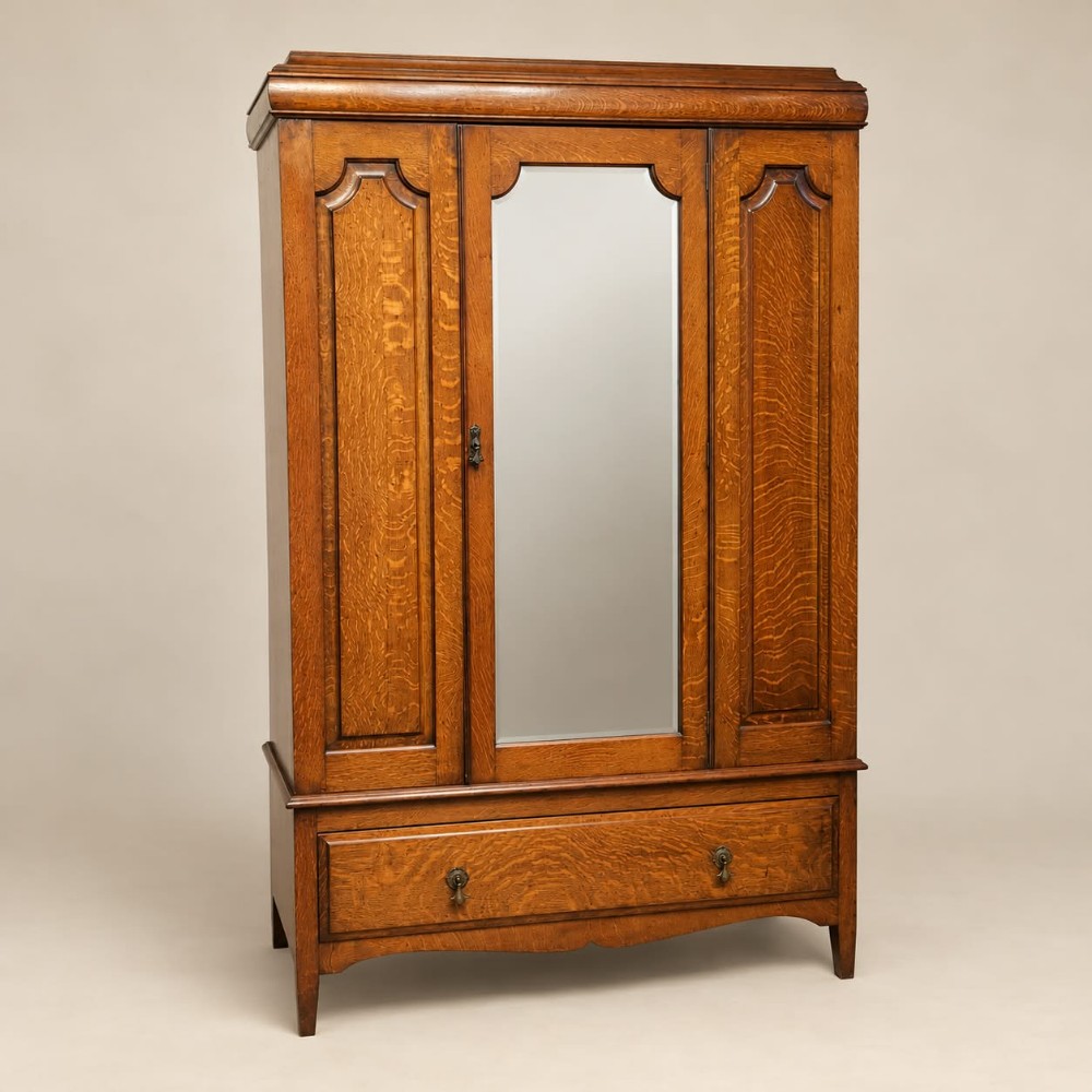 an oak wardrobe c1920