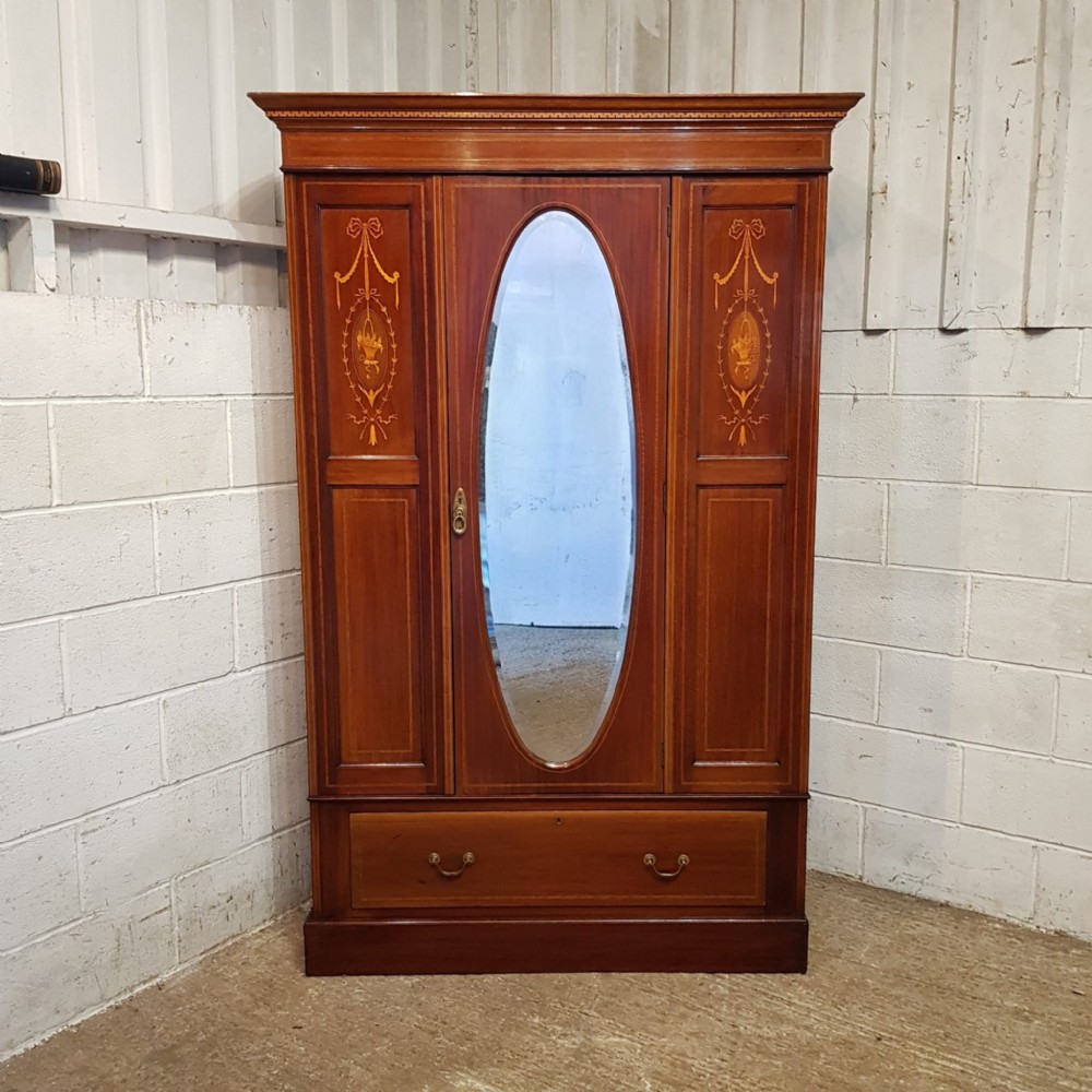 a late victorian mahogany single wardrobe c1890