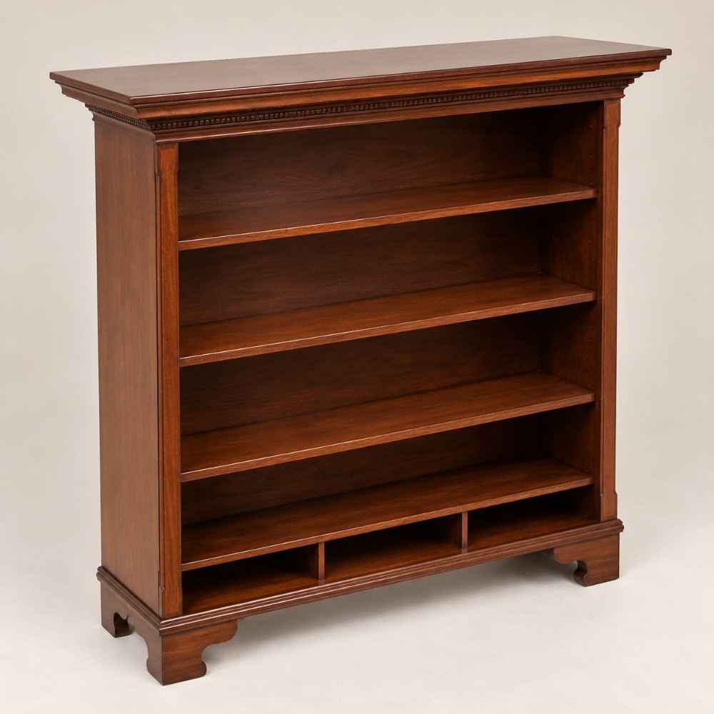 a late victorian mahogany open bookcase c1890