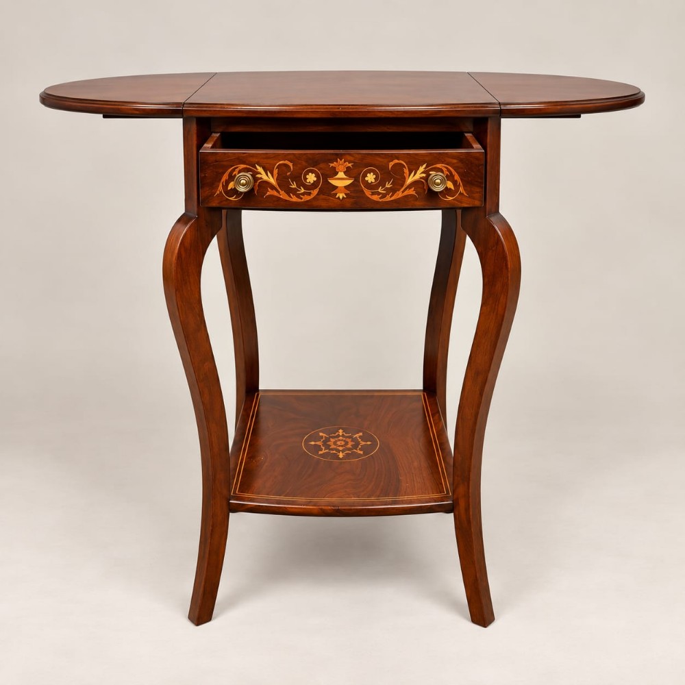 a victorian rosewood drop leaf occasional table c1880