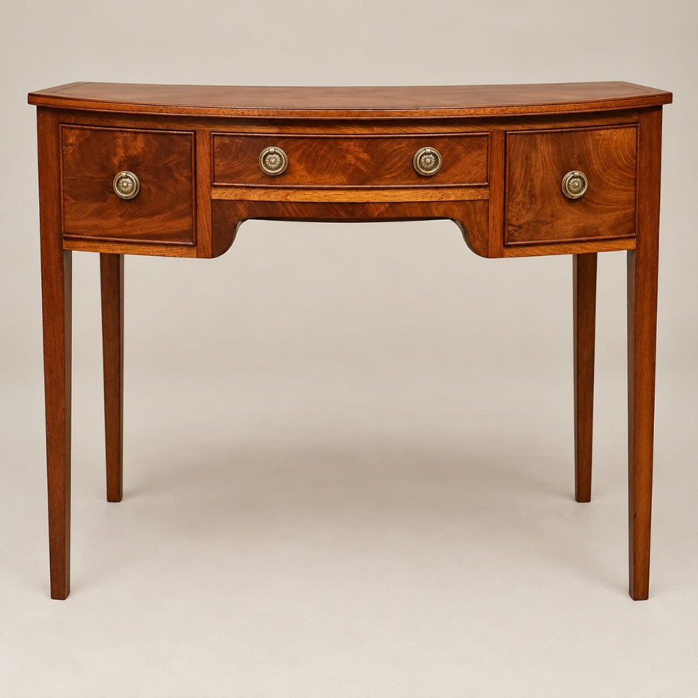 a regency bow fronted side table c1800