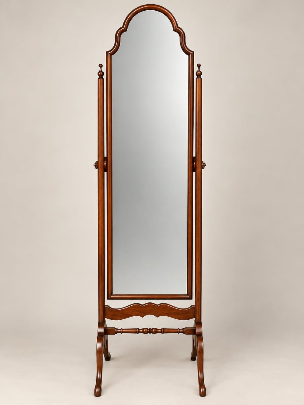 a mahogany framed cheval mirror c1920